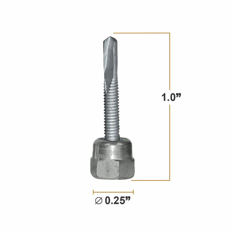 Sammys DST 100 1/4 Inch Vertical Thread Rod 1/4-14 x 1 Inch Screw Steel 100Piece gallery
