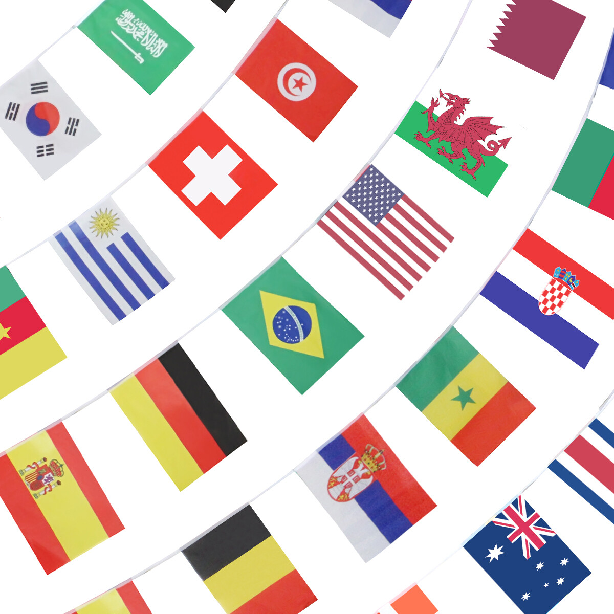 Anley 32 Countries String Flag, International Bunting Pennant Banner 32 Flags gallery