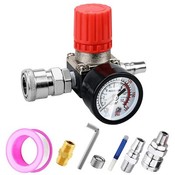 Air Compressor Pressure Regulator 0-175 PSI Dial Gauge Four Way Valve gallery