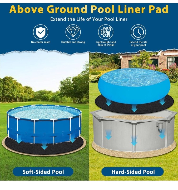 New Thicker 18ft Round Pool Liner Pad Above Ground Swimming Pool, Boat, Camper gallery