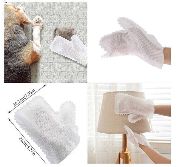 10pcs/pack Disposable Non-woven Cleaning Gloves Electrostatic Dust Removal gallery