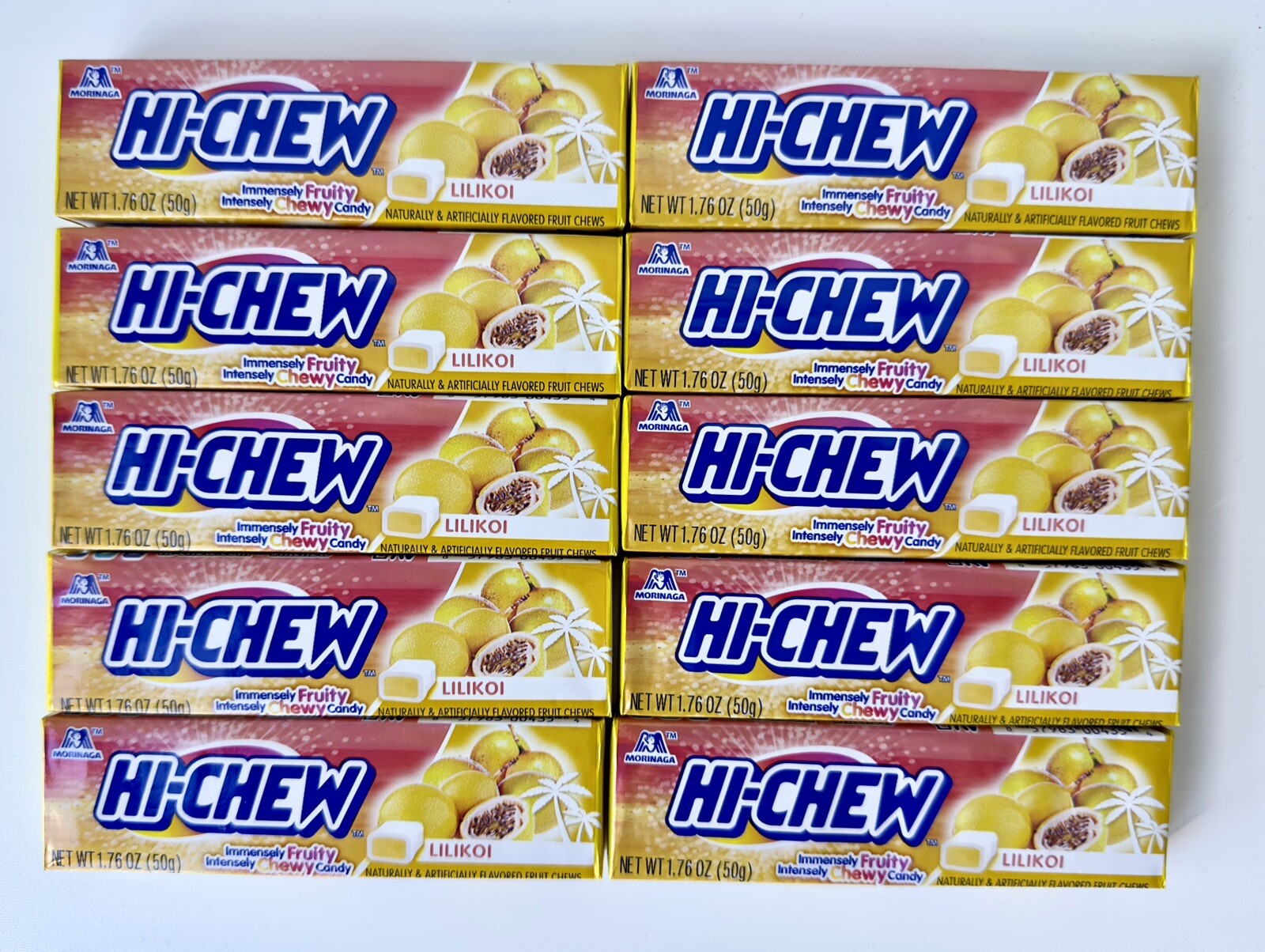 NEW - HAWAII UNIQUE Hi Chew Chewy Candy - Lilikoi x 10 Packs gallery