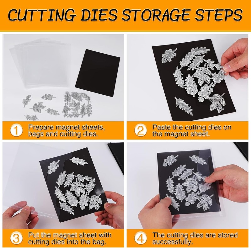 Crafting Storage Solution with 40 Pieces of Bags and Rubber Magnetic Sheets gallery
