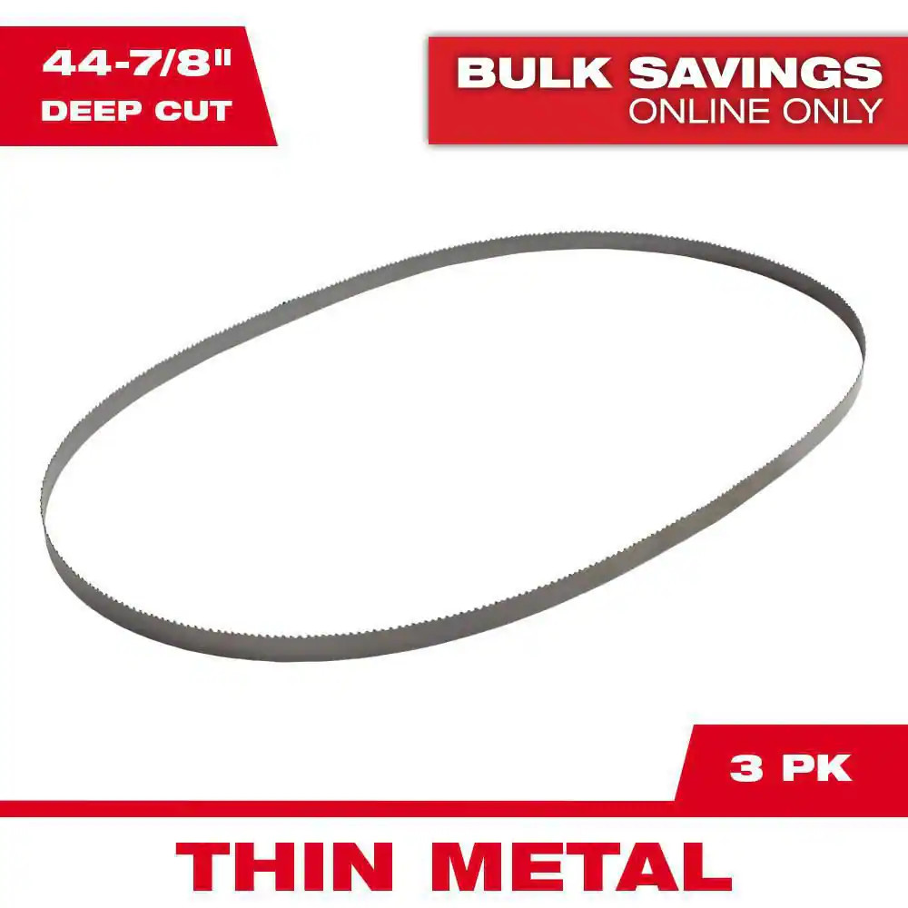 44-7/8 In. 14 TPI Deep Cut Portable Bi-Metal Band Saw Blade (3-Pack) for M18 Fue gallery