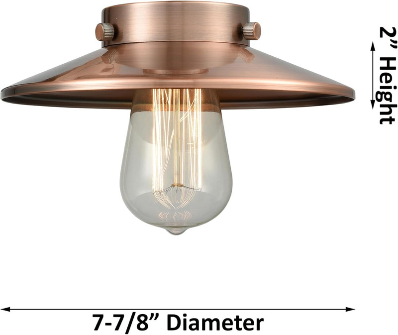 Brushed Satin Nickel 1-Light Semi-Flush Mount Ceiling Light Fixture gallery