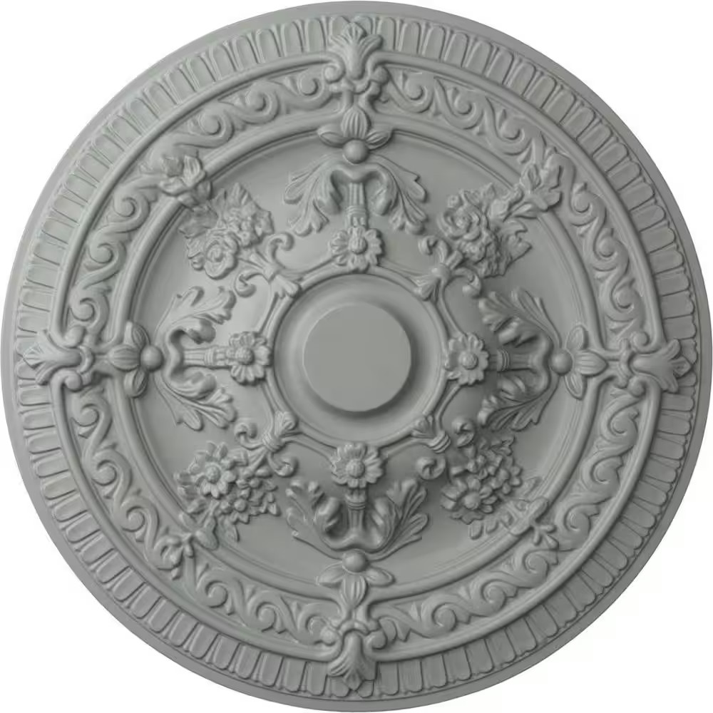 26" X 3" Vincent Urethane Ceiling Medallion (Fits Canopies Up To 6"), Primed Whi gallery