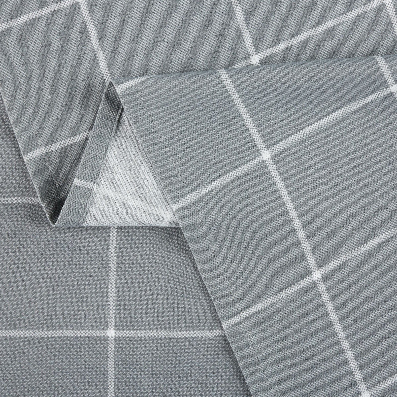 Windowpane Fabric Tablecloth Grey 60"W x 84"L Rectangle gallery