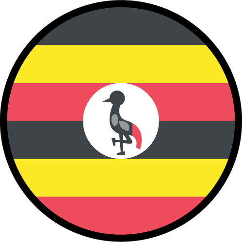Uganda Flag Circle Sticker Decal gallery