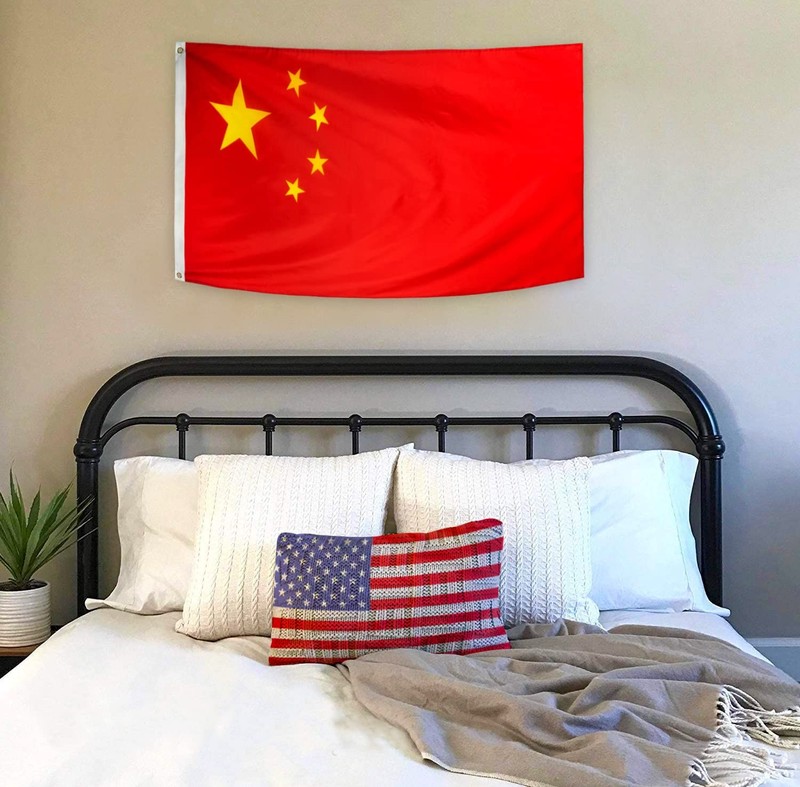 DANF China Flag 3x5 Ft Thick Polyester, Fade Resistant, Brass Grommets, Canva... gallery