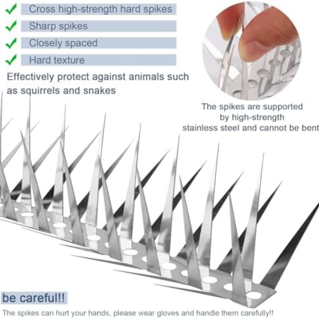 40Inch Raccoon Squirrel Spikes Deterrent for Bird Feeder PoleTree Baffle for Sq gallery
