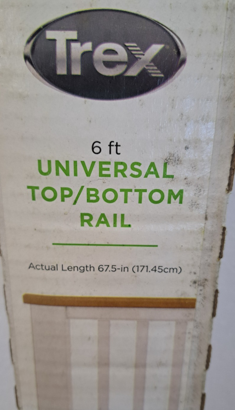TREX TRANSCEND 6' ( 67.5" ) UNIVERSAL TOP BOTTOM RAIL RAILING GRAVEL PATH gallery