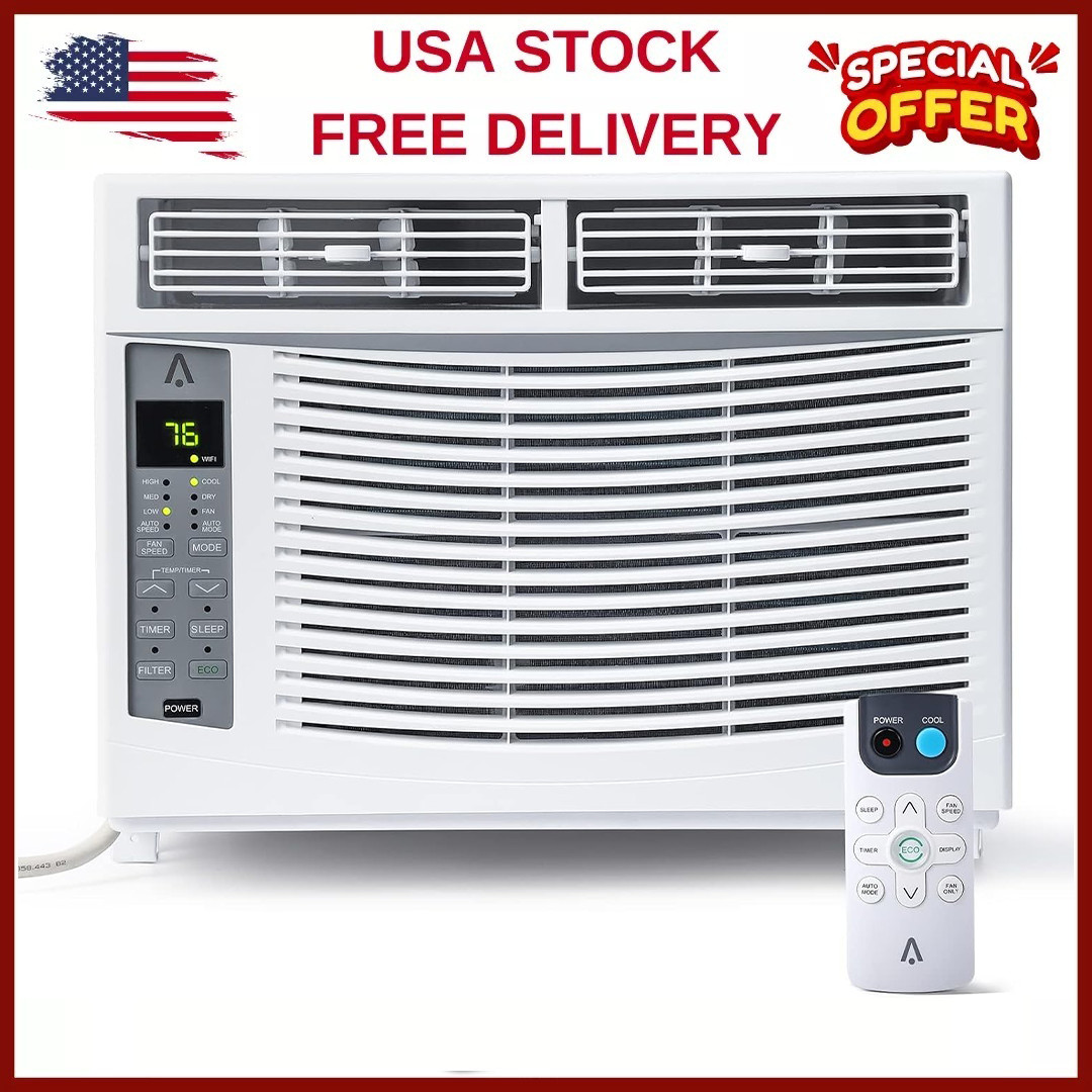 6000 BTU WIFI Window Air Conditioner 24H Timer AC Unit w/Remote & APP Control gallery