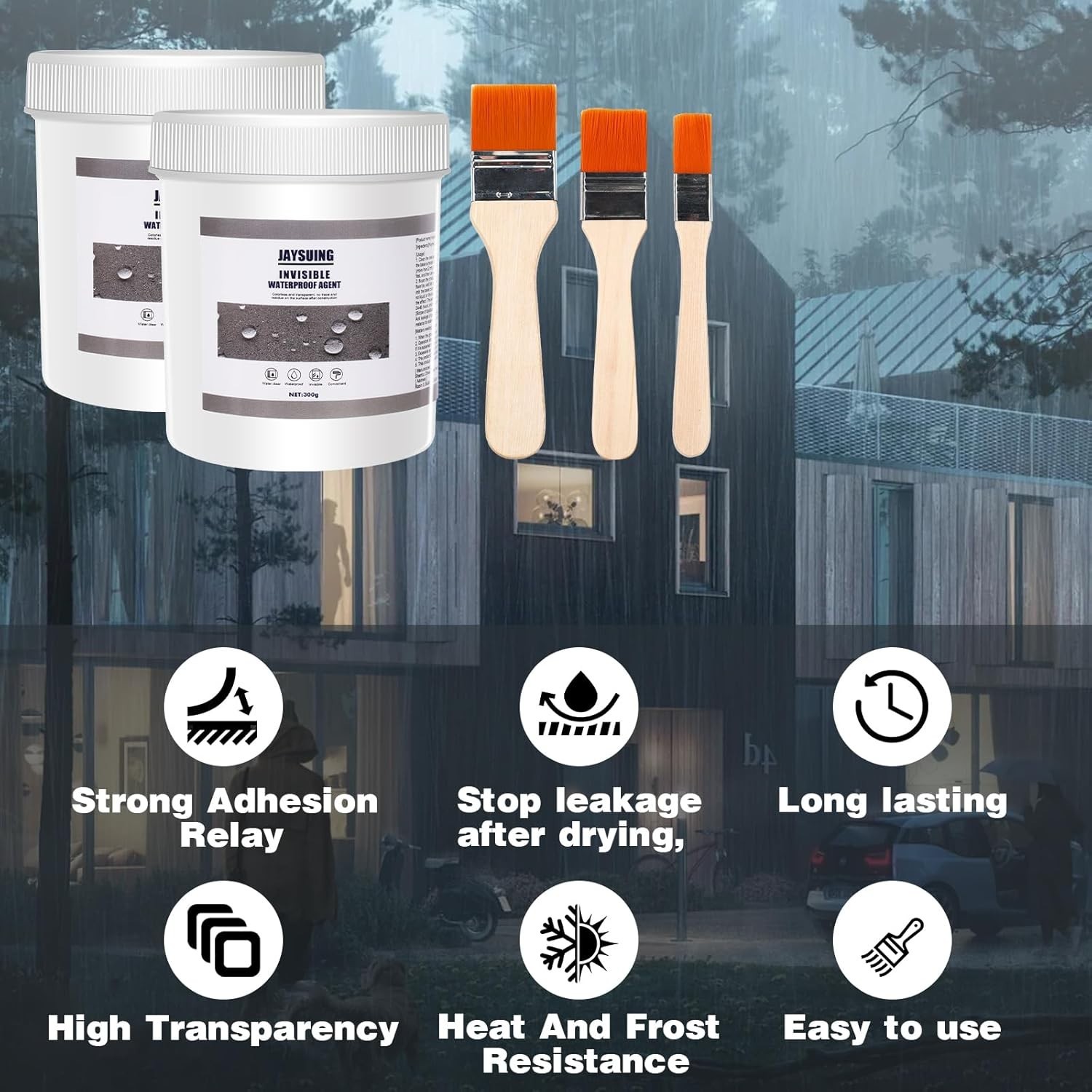 Transparent Waterproof Coating, Super Strong Waterproof Anti-Leakage Agent Invis gallery