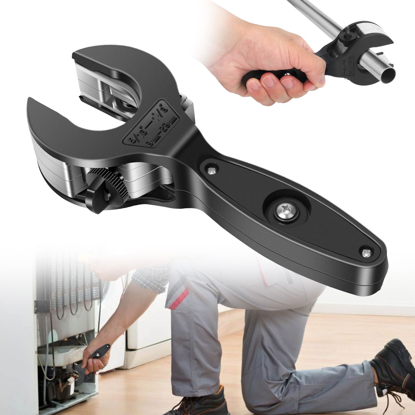 Pipe Cutter Ratchet Tube Tool for Cutting 8-29mm Copper PVC Aluminum Soft Metal gallery