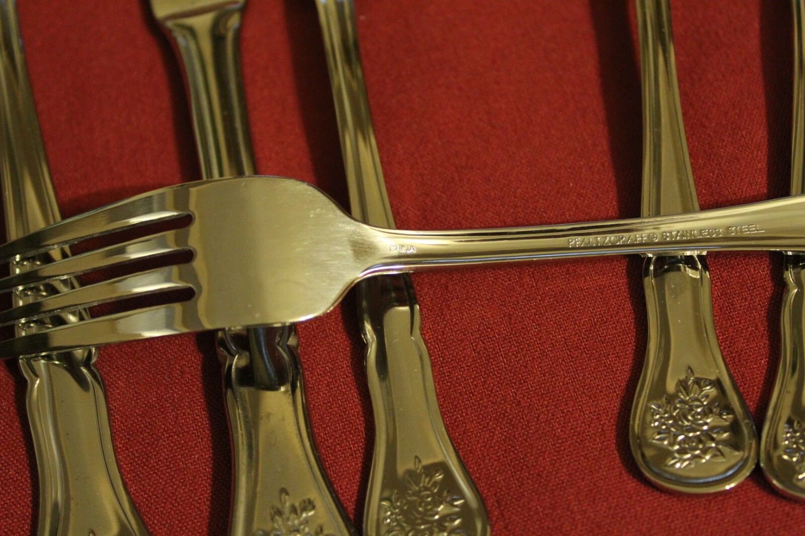 Pfaltzgraff TEA ROSE Stainless Open Stock You Choose Glossy Silverware Flatware gallery