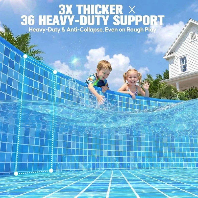 2026 Large Foldable Pool,Non-Inflatable Pool for Adult,Foldable Swimming Pool,Pl gallery