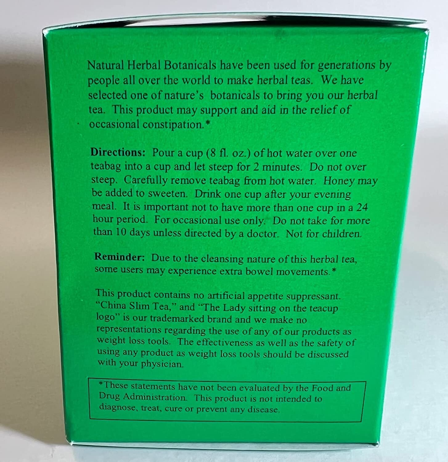 China Slim Tea Super Herbal Tea Delight Extra Streighth 20 Tea Bags/ 1.76 oz gallery