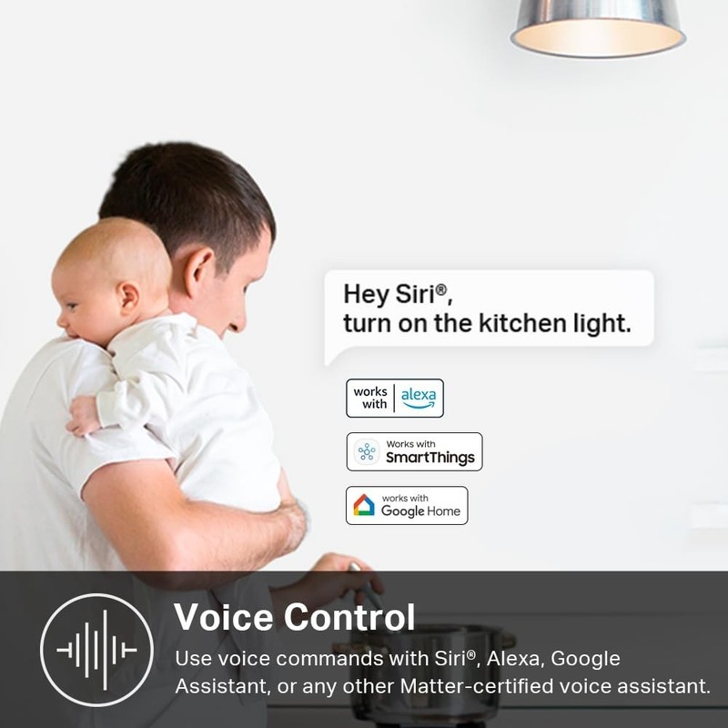 Smart Light Switch Matter Certified 3 Pack Voice App Control Wi-Fi gallery