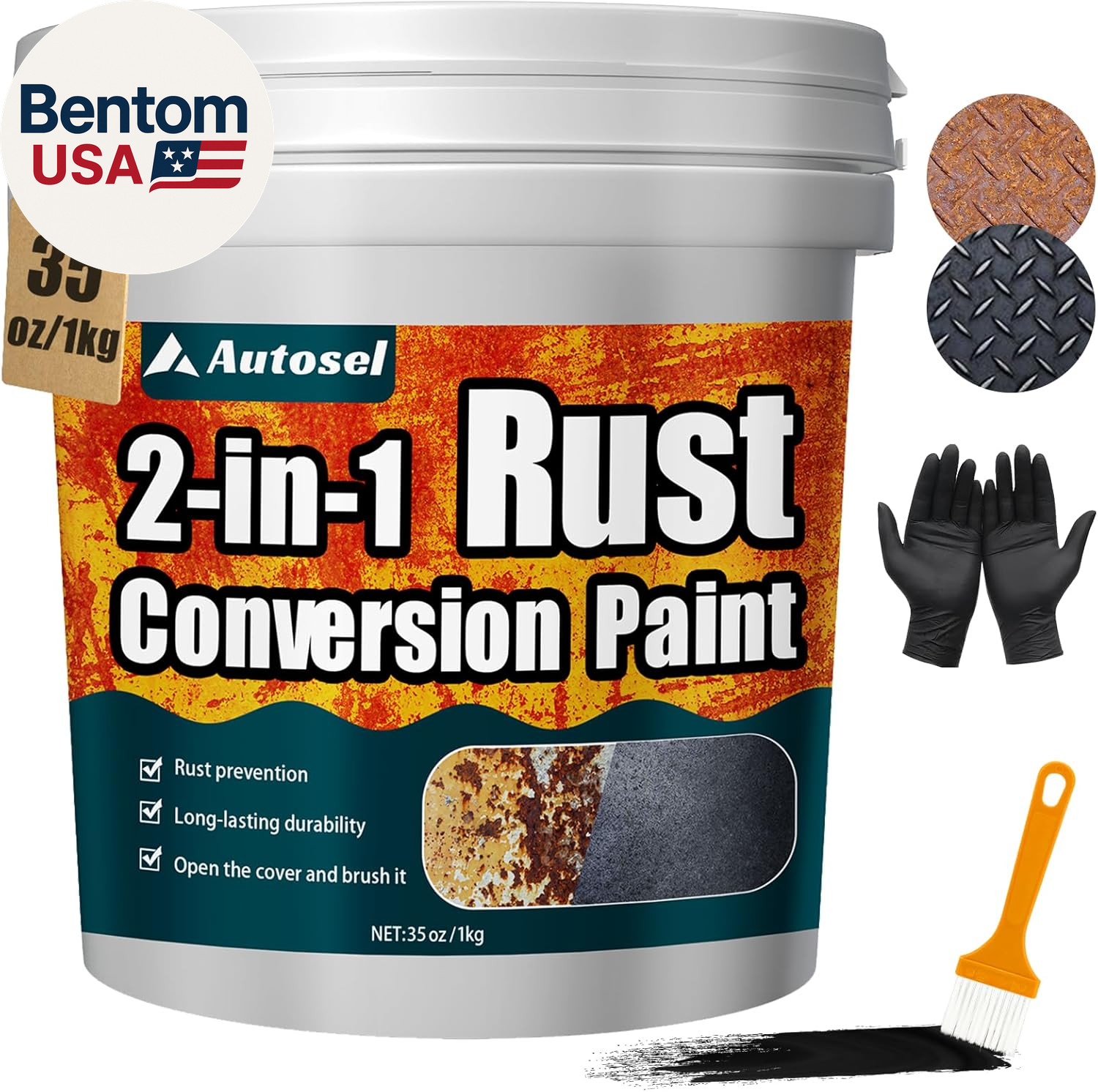 2-In-1 Rust Converter & Metal Primer, Stops Rust,Rust Inhibitor Paint for Metal, gallery