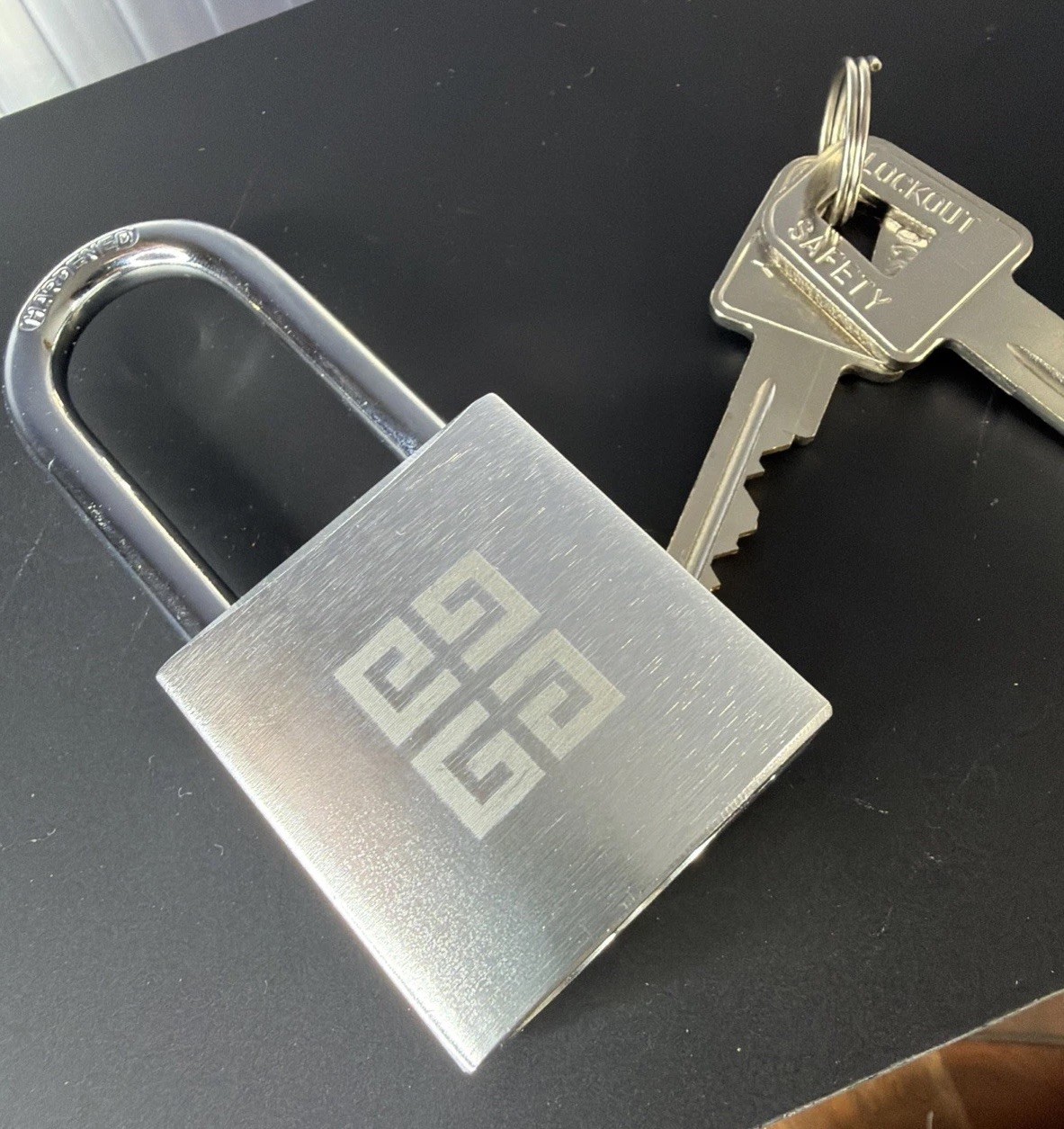 Givenchy Logo Padlock Metal Lock Promotional Branded Silver Chrome gallery