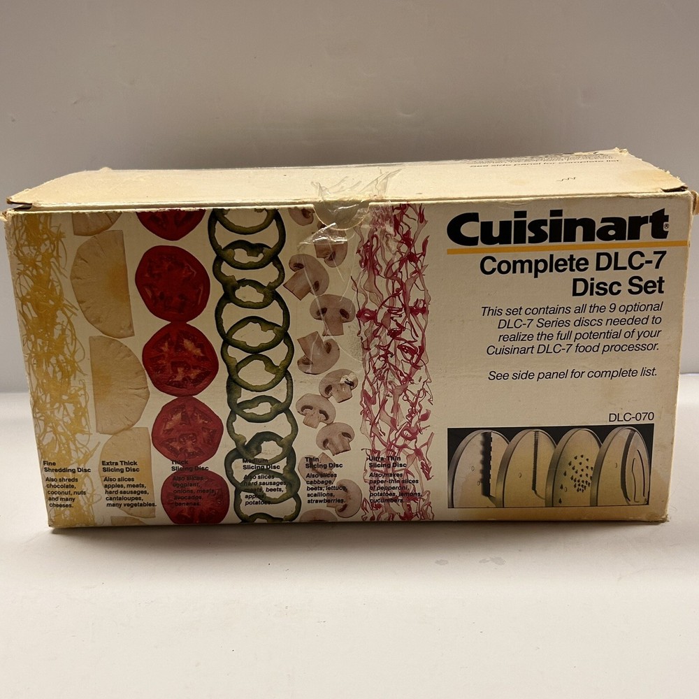 Cuisinart Complete DLC-7 Disc Set DLC-070 Discs Lot 9 Blades w/ Instructions