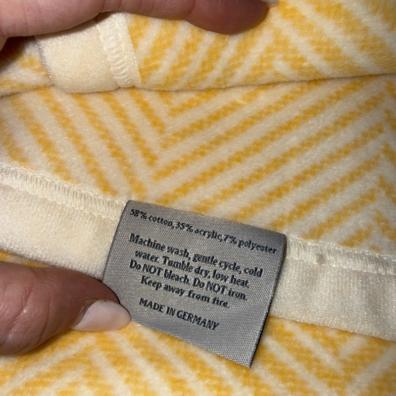 ChappyWrap Reversible Blanket - Mini 30x40 Harborview Herringbone Butter Yellow gallery