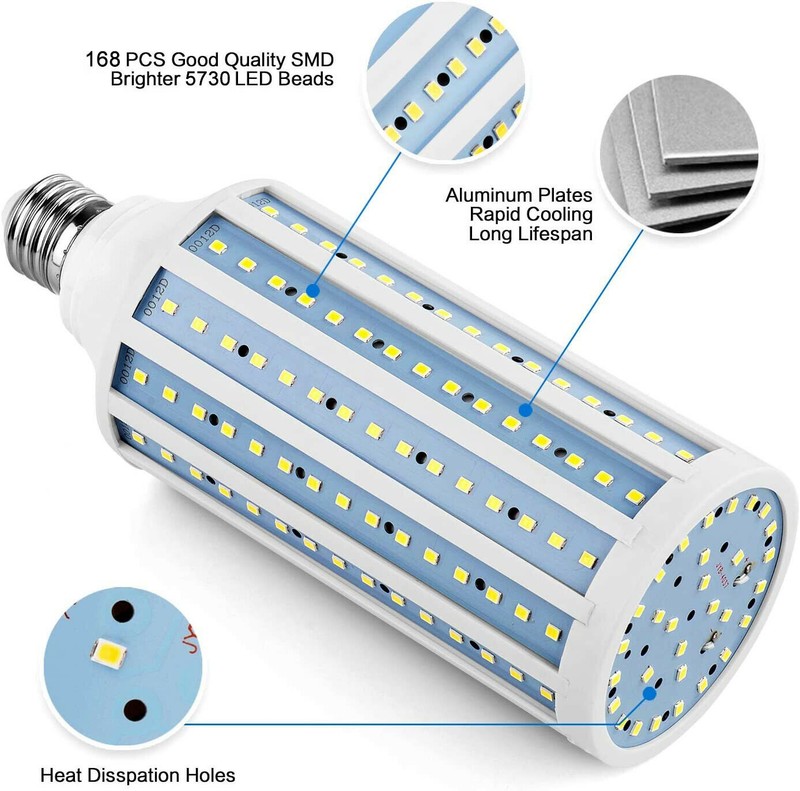LED Corn Light Bulb 500W Equivalent 50W 6000Lumen 6000k E26/E27 Base LED Corn gallery