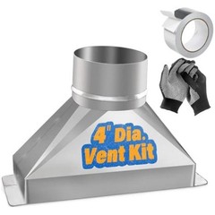 4” Dia. Round to Rectangular Duct Transition Adapter, 3 3.25″ x 10″ to 4″ Dia.