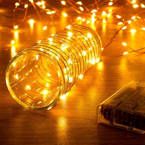 1 Pack 16.4ft Battery Operated String Lights with 1 Pack-Upgrade Warm White gallery