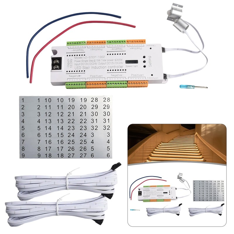 Motion Sensor Stair Light Automatic Stairway Ladder Controller Light Step System gallery