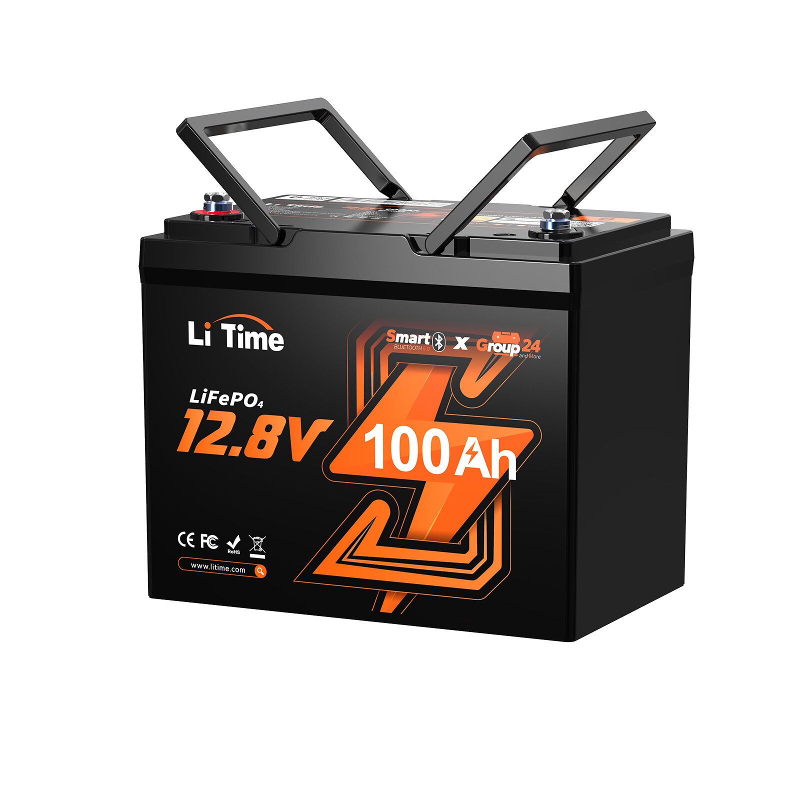 Litime 12V 100Ah Smart Group 24 LiFePO4 Lithium Battery with Bluetooth Function gallery