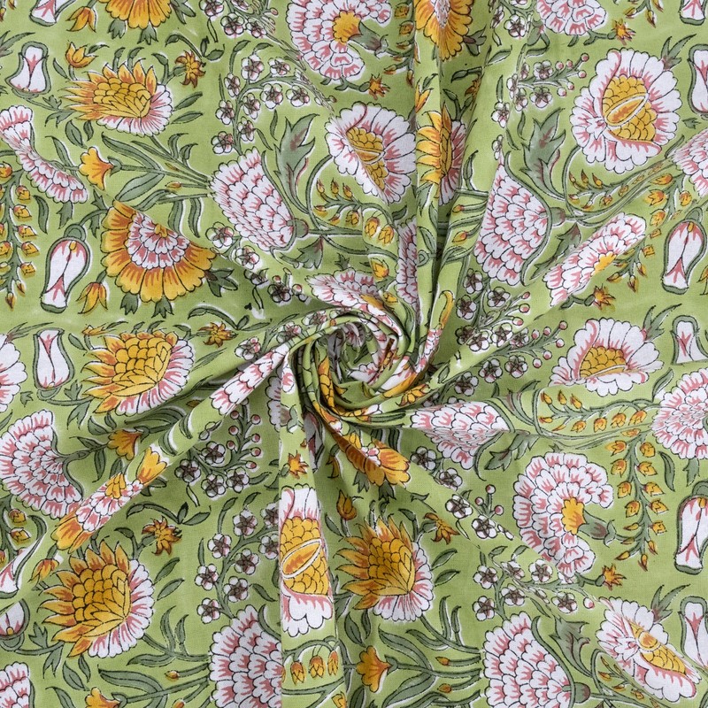 Floral Block Printed Table Cloth Dining Table Cloth Table Napkins With Mats gallery