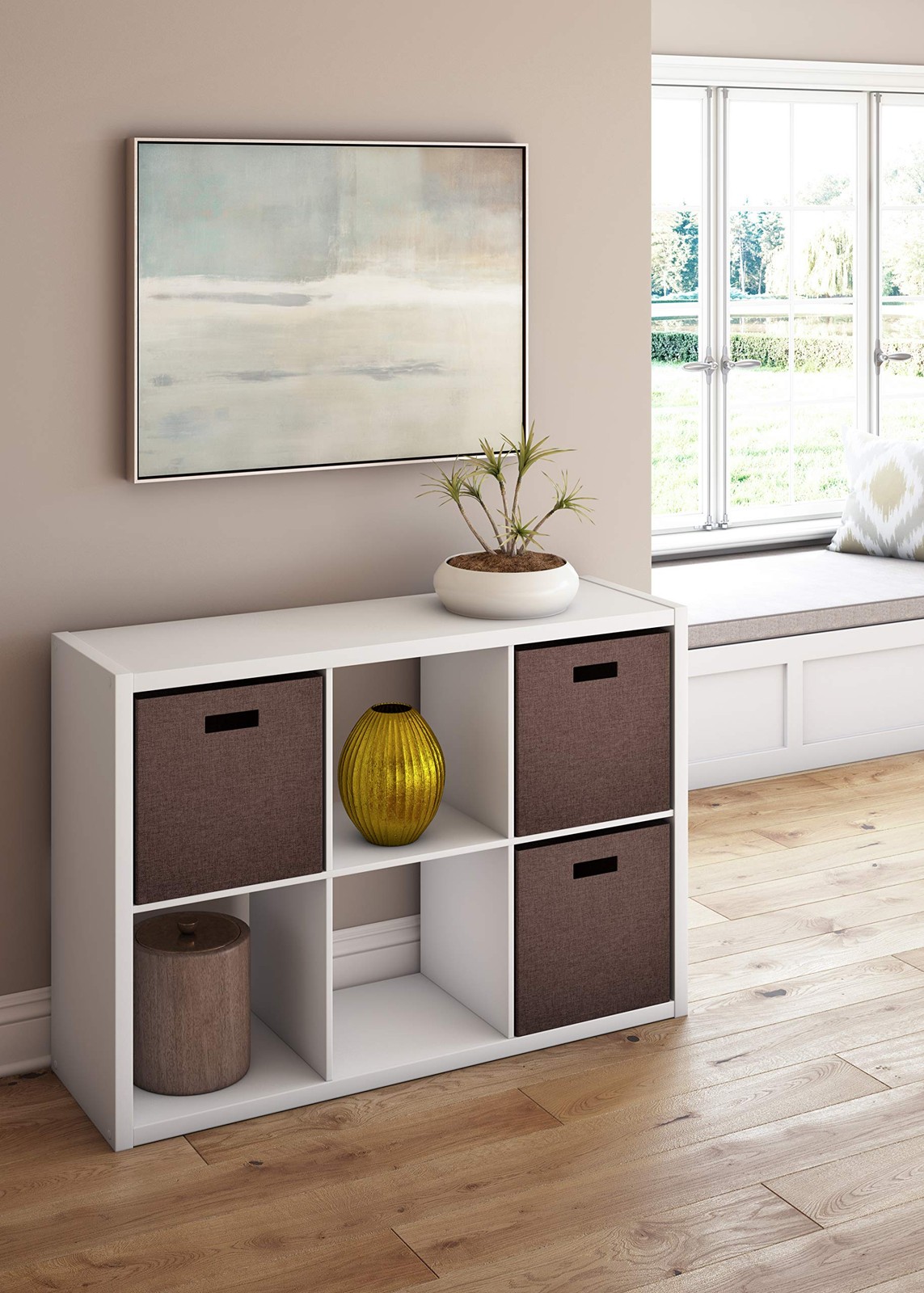6 Cube Storage Shelf Organizer Bookshelf with Open Back Vertical or Horizontal gallery