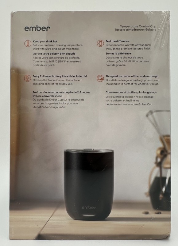 Ember Temperature Control Ceramic Smart Mug 14 Oz Black - New Sealed gallery