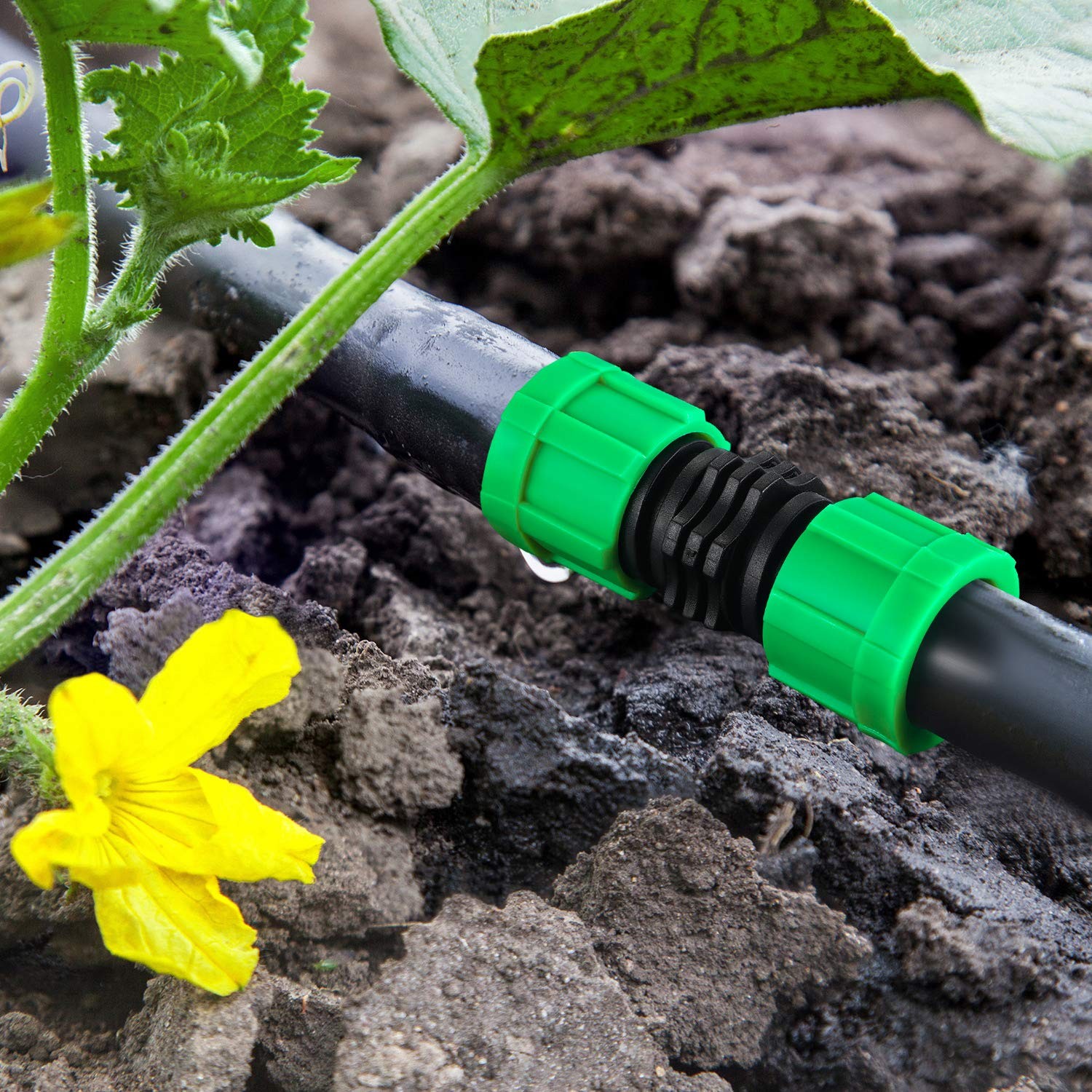 12 Pcs 5/8 Inch Drip Irrigation Coupling Universal Connector Drip Tubing Fitting gallery