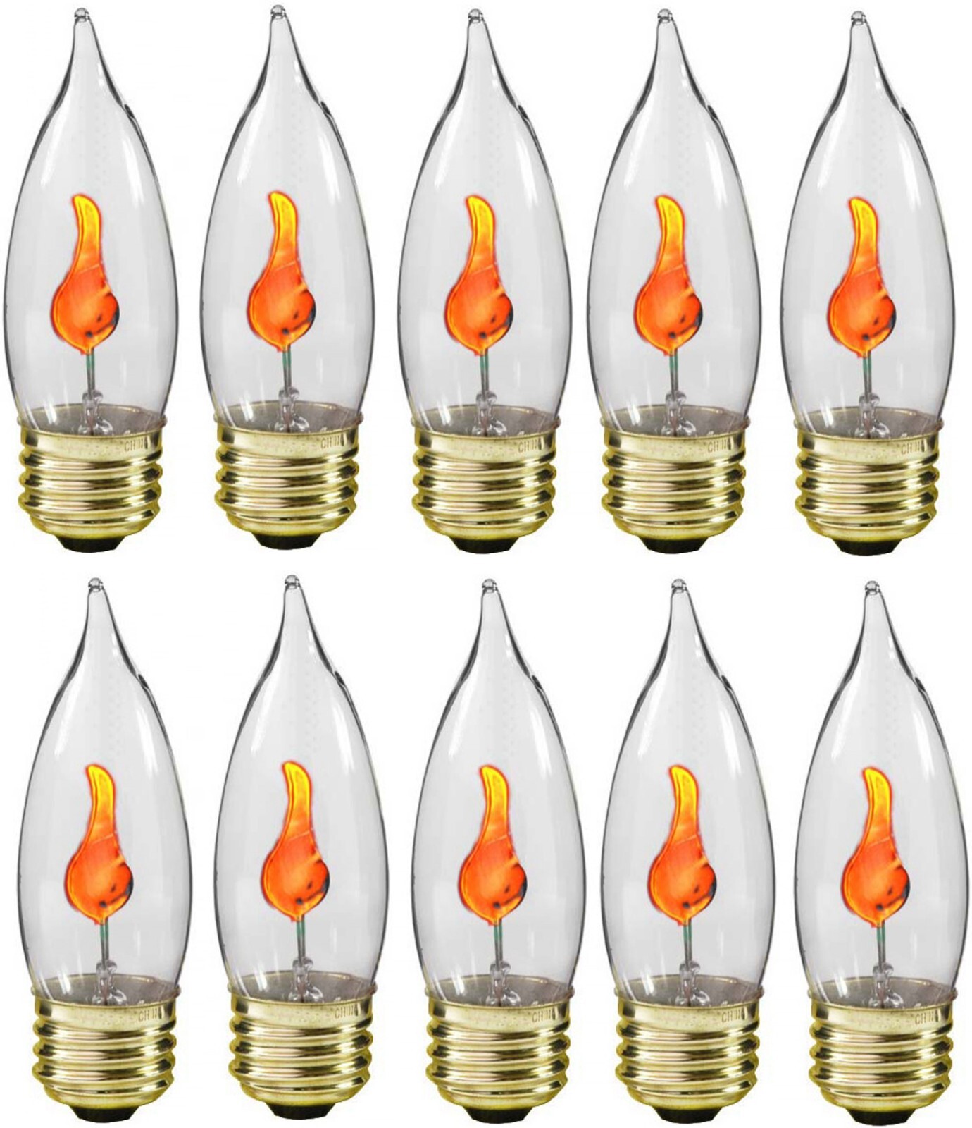 Creative Hobbies® 3W Flicker Flame Light Bulb-Flame Shaped, Stdard Base -10 Pack gallery