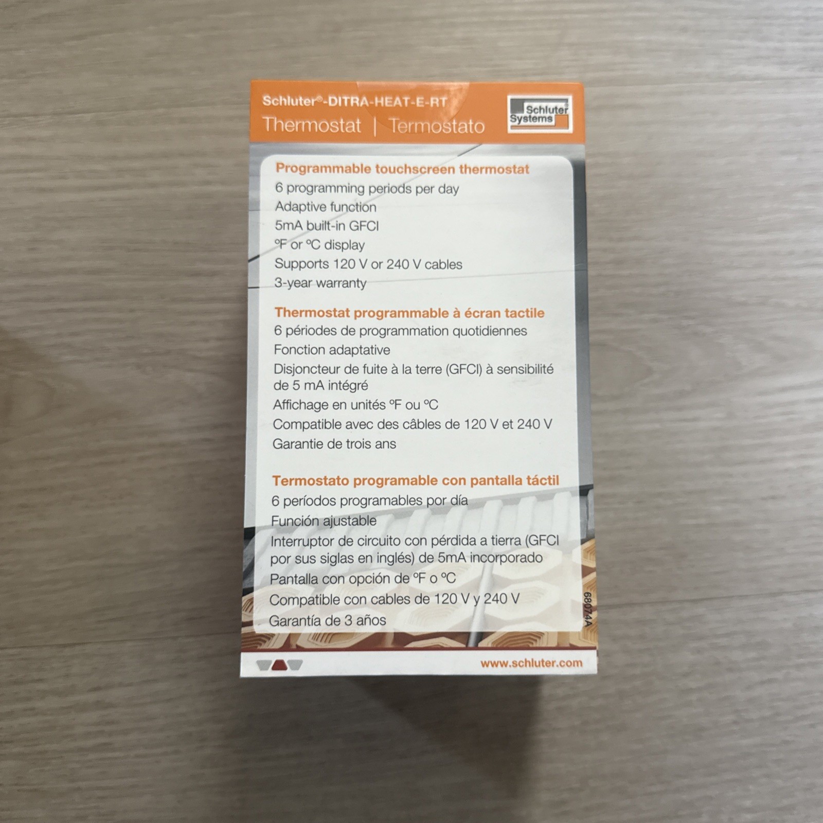 Schluter Ditra Heat Touchscreen Programmable Thermostat 120/240v DITRA-HEAT-E-RT gallery