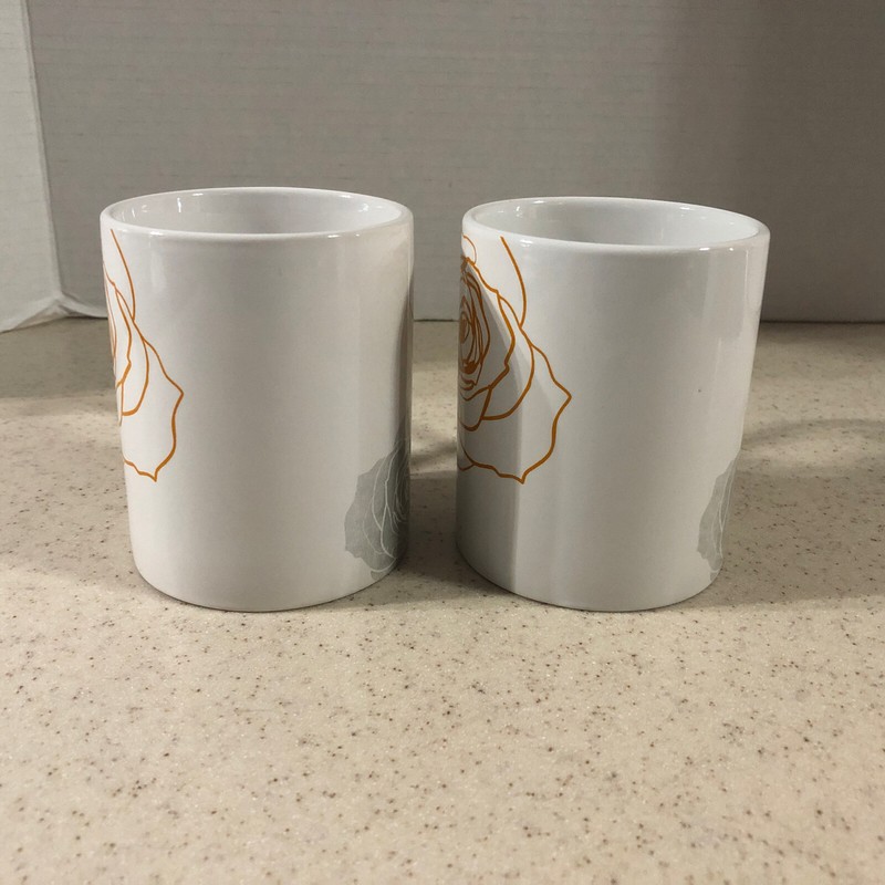 CORELLE COORDINATES " SOLEIL ROSE " STONEWARE COFFEE MUG'S SET OF 2 gallery