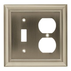64171 Brushed Satin Nickel Architect Single Switch/Duplex Cover