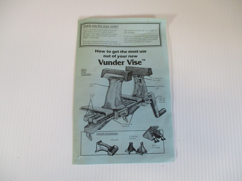 Vunder Vise Tabletop Clamping System Vintage 1984 Aluminum With Manual In Box gallery