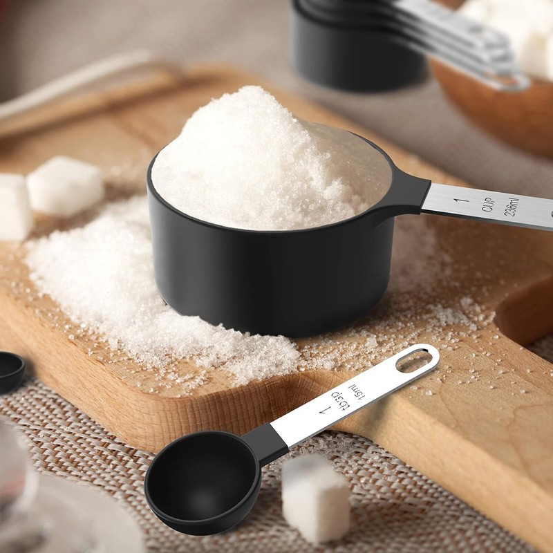 Measuring Cups & Spoons Set, Stackable Cups and Spoons, Nesting Measure Cups wit gallery
