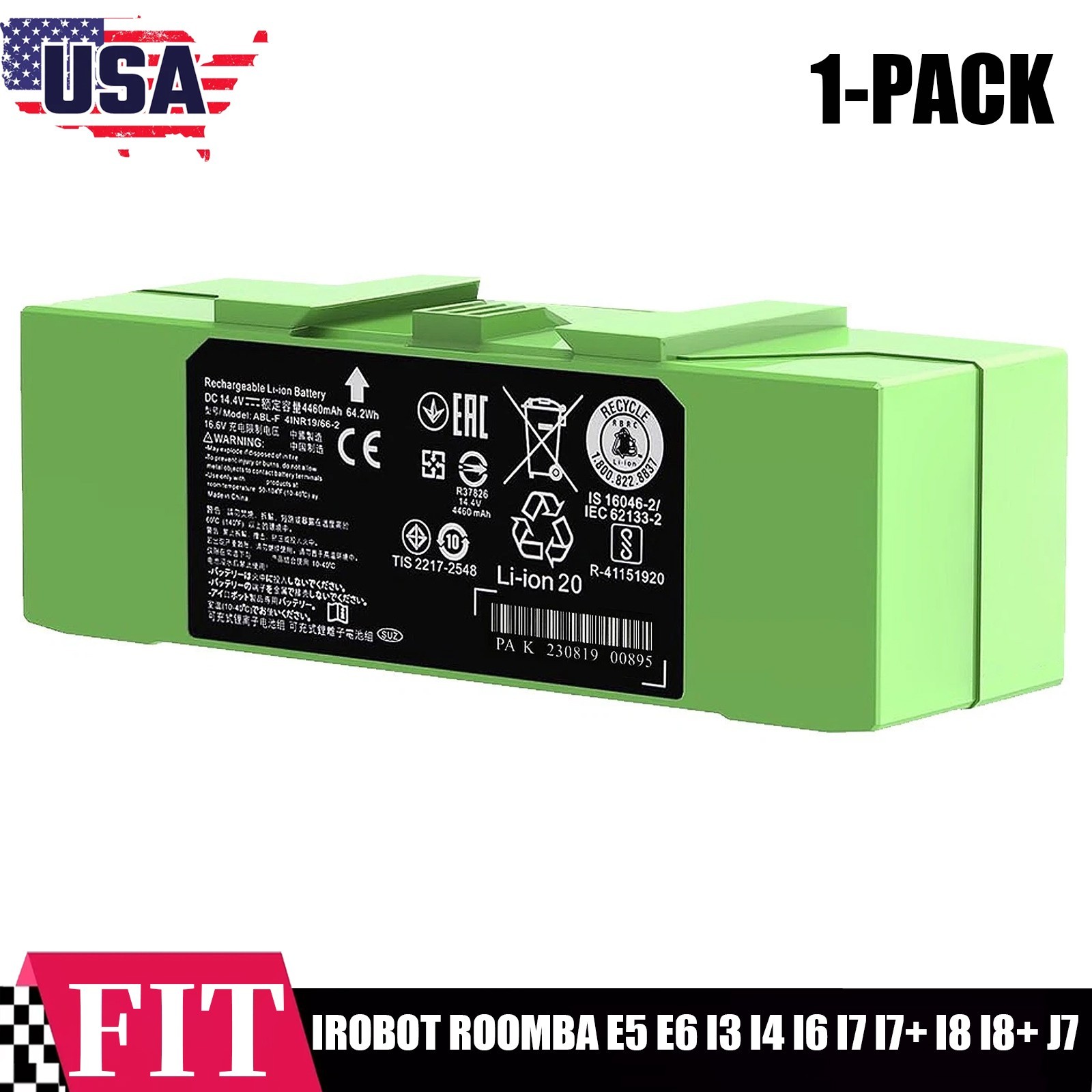 14.4V Lithium Battery ABL-F For IROBOT ROOMBA E5 E6 I3 I4 I6 I7 I7+ I8 I8+ J7 gallery