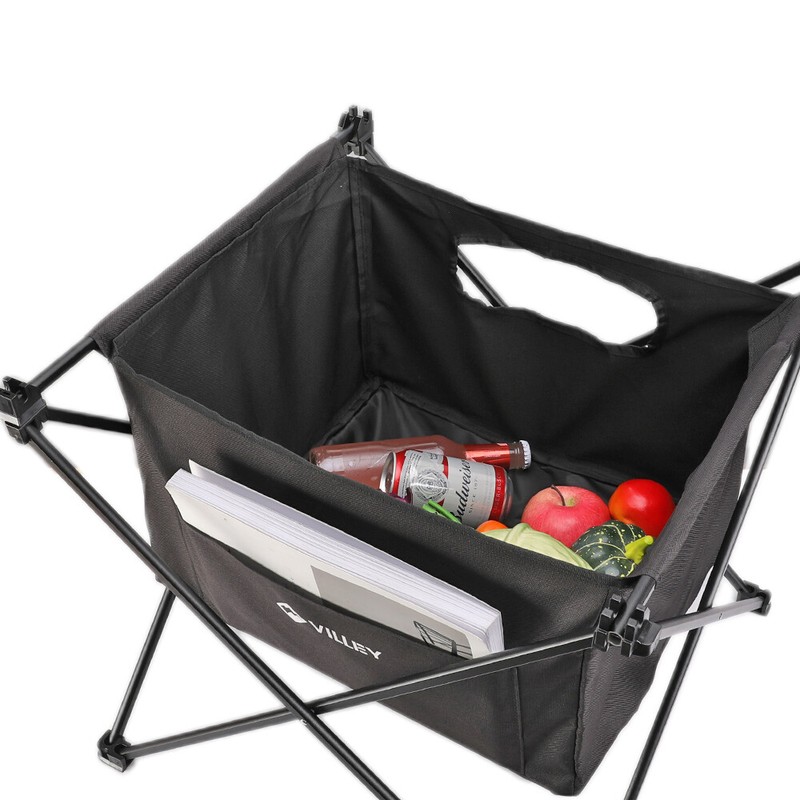 VILLEY Portable Camping Side Table w/Bag Ultralight Aluminum Folding Beach Table gallery