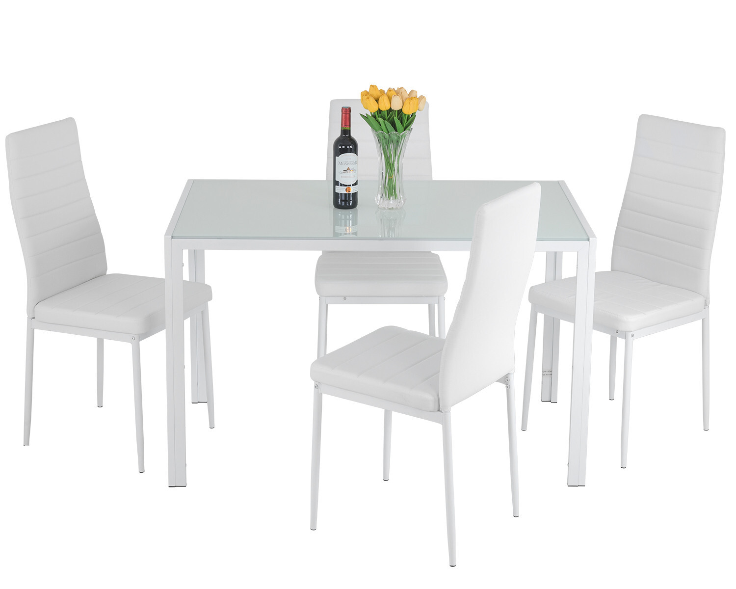 Dining Table Set Glass for Small Spaces Kitchen Table and Chairs Home Furniture gallery