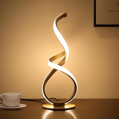 Bedside Table Lamp, LED Touch Dimmable Spiral Desk Lamp for Night Stands