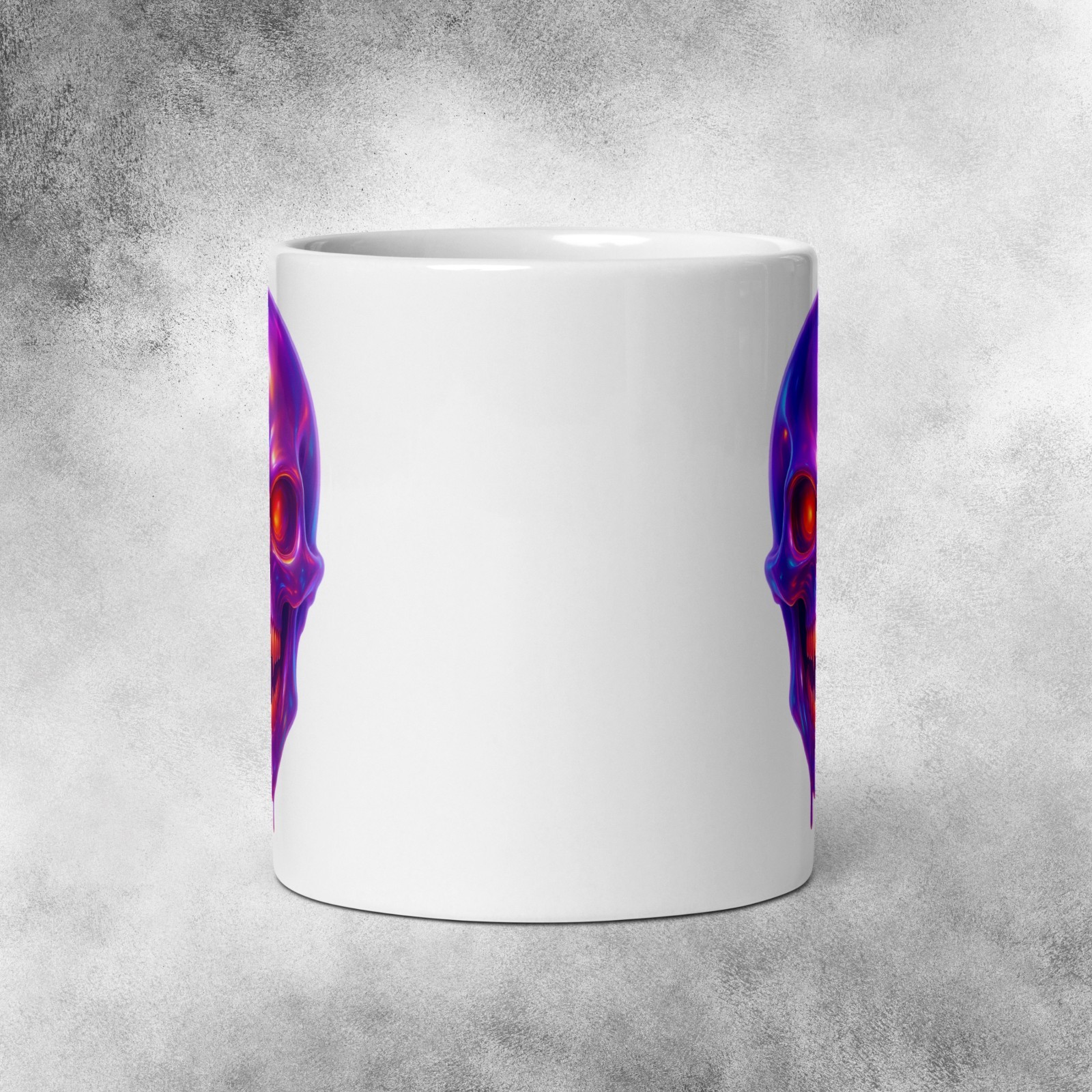 Infernal Purple Iridescent Skull Horror Mug 11oz gallery