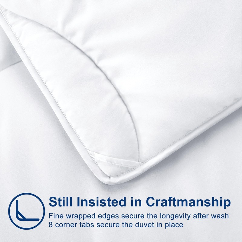 Lightweight Comforter Cooling White, All Season Duvet Insert Breathable Full ... gallery