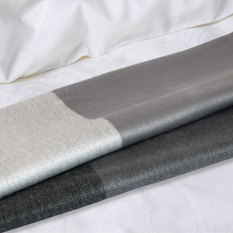 Super Soft Gray & Black | Alpaca Wool Blanket Queen Size gallery