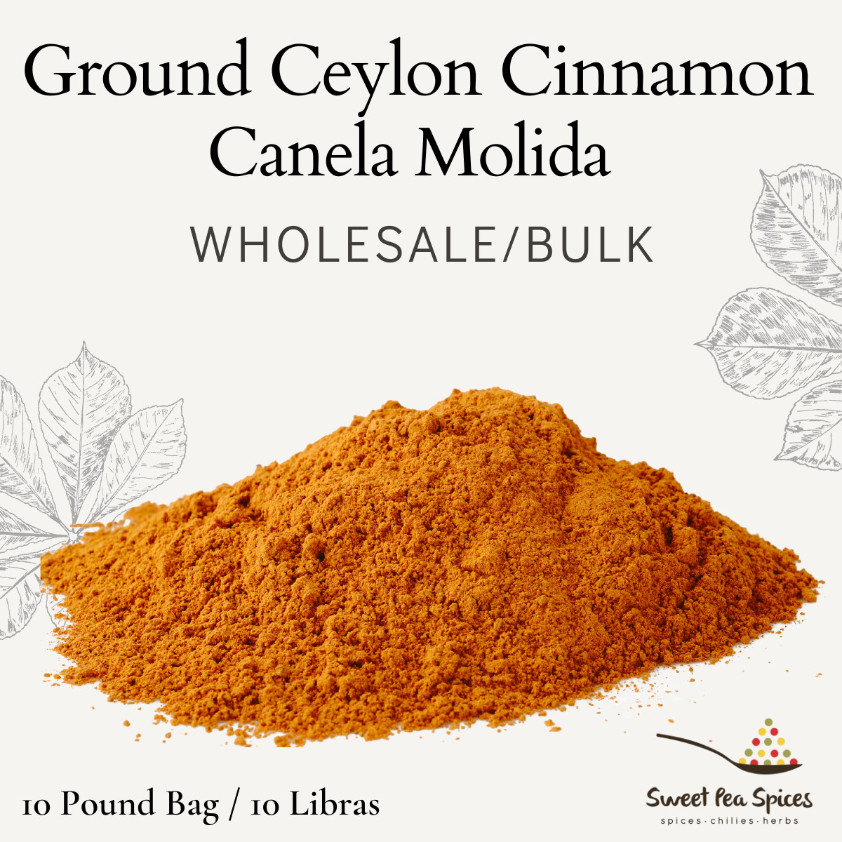 Ceylon Cinnamon Powder 10 Lb - Canela Molida 10 Libras - Ground Bulk Cinnamon gallery