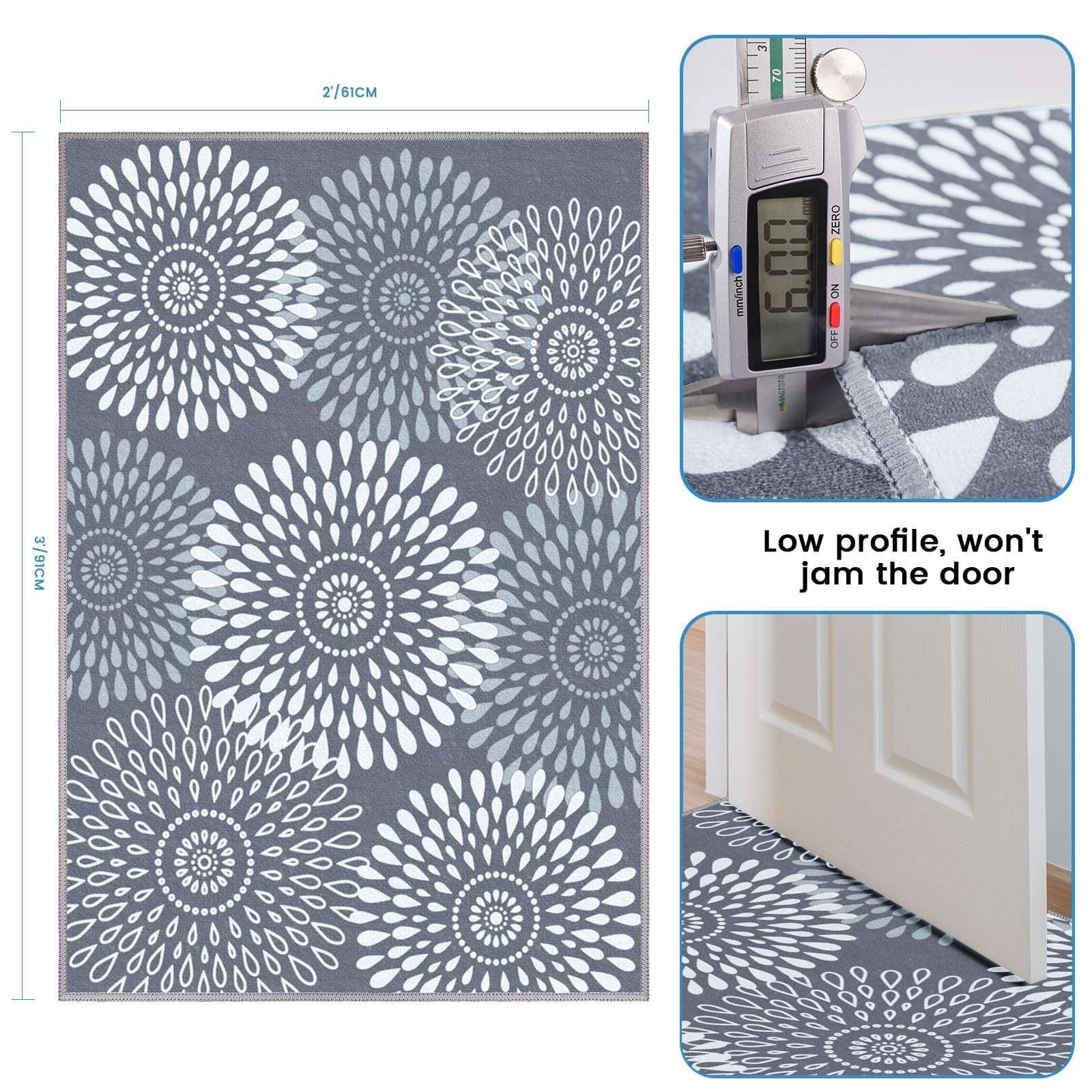 StepRite Runner Rug 2 x 3 ft, Washable Rugs, Hallway Runner Rugs, Kitchen Run... gallery